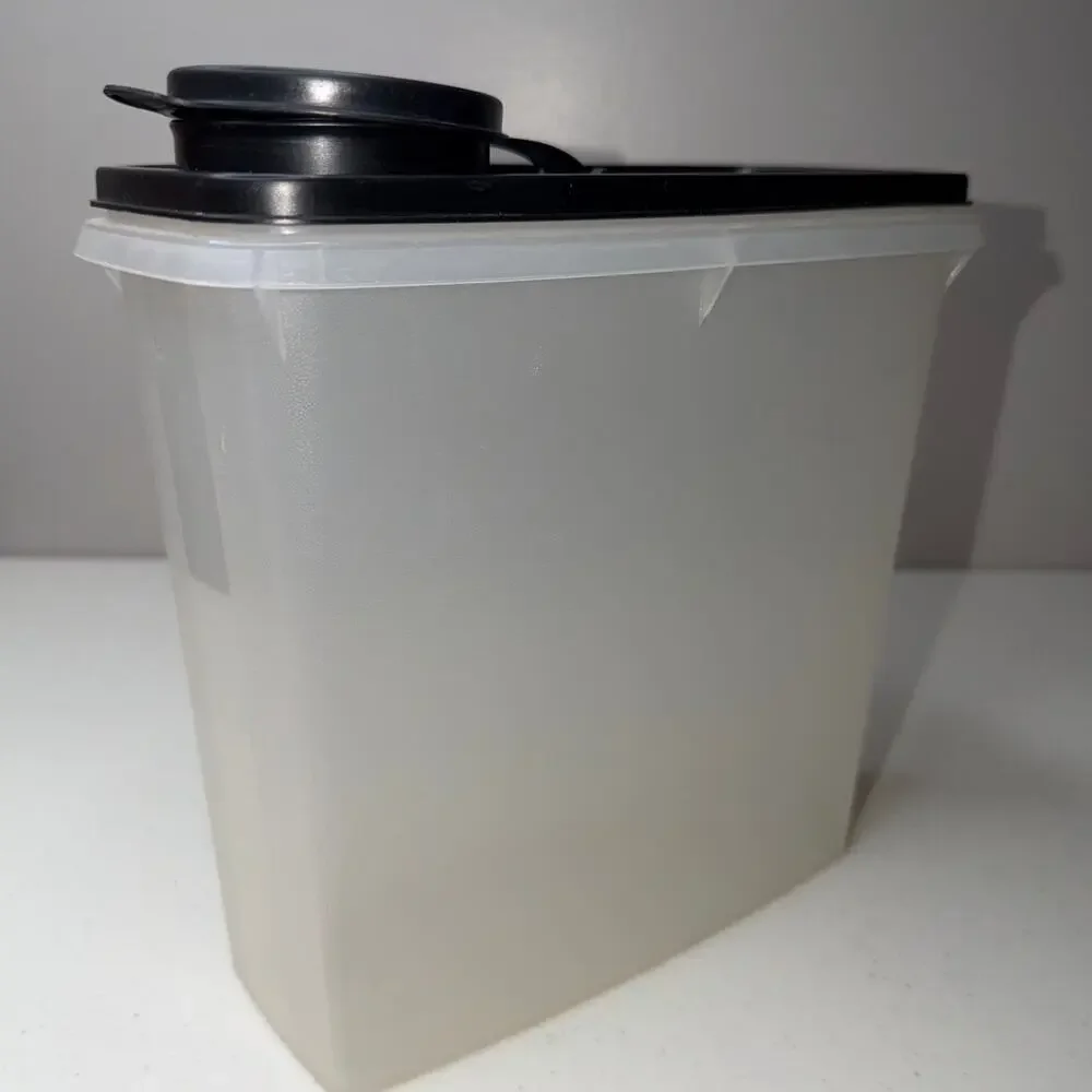 Vintage Tupperware Modular Mates Super Cereal Storer Keeper with Black Lid